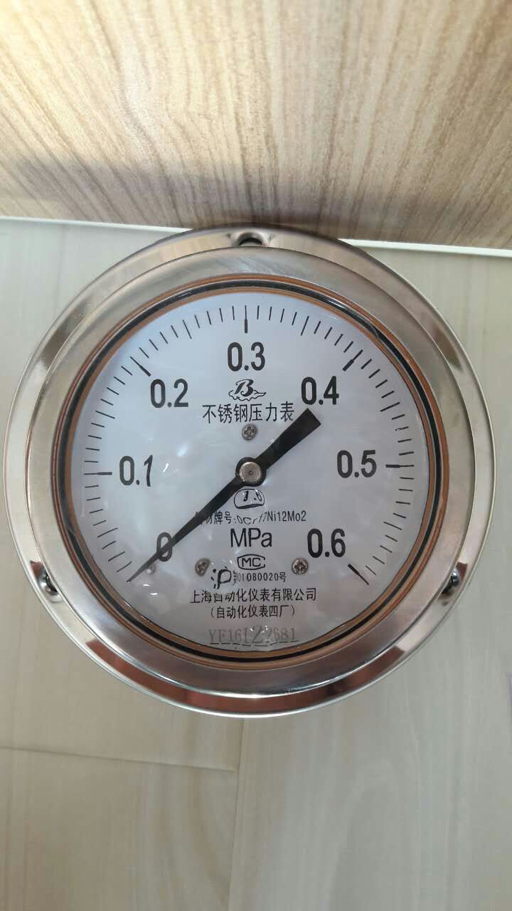 Y-150ZT轴向带边压力表0-1.6Mpa