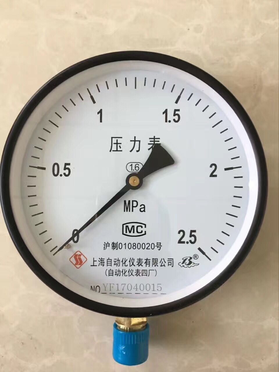 Y-100一般压力表0-1.6Mpa