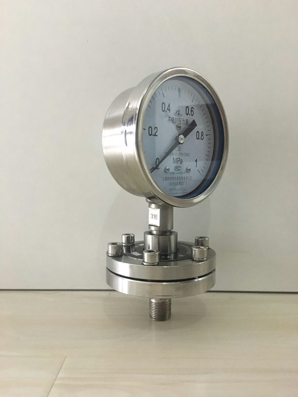 YPF-100A膜片压力表0-1.6Mpa