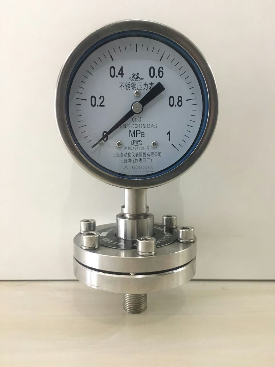 YPF-150B-F膜片压力表0-0.1Mpa